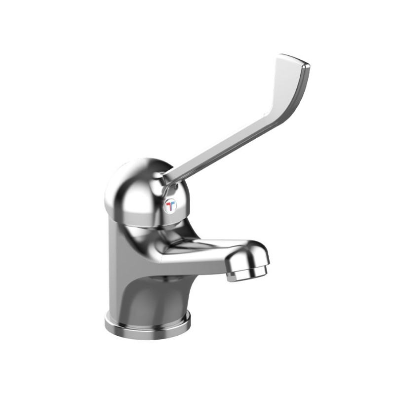 Змішувач Tiemme GAMMA G01LC одноважільний для умивальника, ручка довга, хром (411510516)