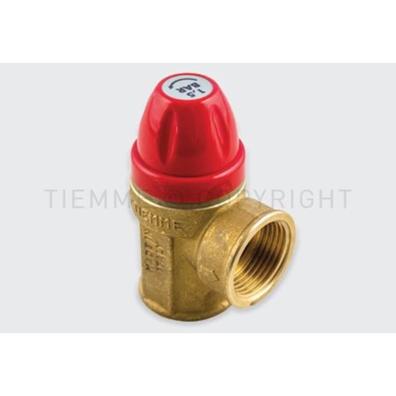 Запобіжний клапан Tiemme різьба внутрішня / внутрішня  1/2"X1/2" 3 БАР ( 1920001 )