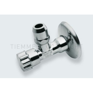 Кран хромований з декоративним кільцем і цангою Tiemme 1/2"х10 різьблення зовнішнє / зовнішнє ( 2950016 )
